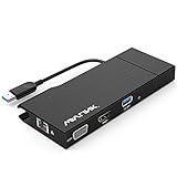 WAVLINK ユニバーサル 旅行 USB 3.0 ドック デュアルディスプレイ HDMI VGA ギガビットイーサネット