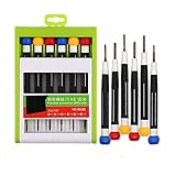 精密ドライバーセット ６本組 ドライバー マイナス プラス +1.5 +2 +2.5 磁石付き Macbook分解 メガネ 時計 スマホ パソコン修理 DIY 特殊小ねじに対応 ドライバー工具