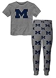 Michigan Wolverines Youth NCAA「Overtime」パジャマスリープTシャツ&パンツセット グレー