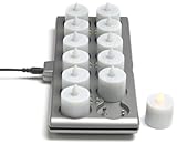 smartcandle-LEDプラチナ・12ピース充電キャンドルセット