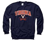Virginia Cavaliers大人用アーチとロゴクルーネック – Navy X-Large