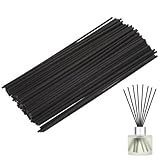 ディフューザー スティック リードスティック 50個入り 長い詰め替え用 大容量 人気 女性 ファッション 男性 繊維素材 長持ち 高級 防カビ 寝室 リビングルーム バスルーム (ブラック)