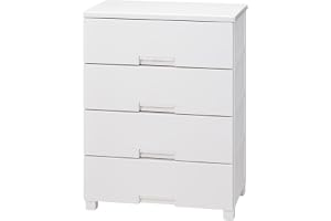 天馬 チェスト 完成品 フィッツチェスト 4段 タンス 幅65×奥行41×高さ85cm 収納ケース 衣装ケース ホワイト 6504