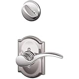 Schalge f94sta625camlh Bright Chrome内部パック聖AnneのレバーLeft Handedダミー内部パックデッドボルトカバープレート、装飾キャメロットローズ