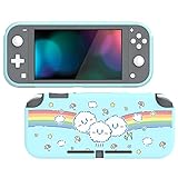 PlayVital Switch Liteに対応するカスタム保護ケース（ソフト）、Switch Liteに対応用ケースカバー（ソフト）【レインボーオンクラウド】