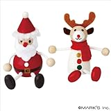 マークス 【2013Xmas（クリスマス）】ウッド トイ・レスニーサンタ＆トナカイ/カラー/デトア