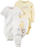 カーターズ Carter's ボディスーツ & パンツ 便利な3点セット 綿100% 3-Piece Bodysuit & Pant Set 6M (61-67cm)