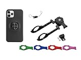 [レックマウントプラス] Cycle マウント キット iPhone 12 /12 Pro 用【R+Cycle1-iPC10】(ナローマウント R+Narrow1(31.8mm用)+ 専用ケース) ブラック