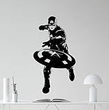 キャプテンアメリカ壁デカール漫画スーパーヒーロービニールステッカーキャプテンアメリカアベンジャーズ壁アートデザイン家庭用品キッズ部屋ベッドルーム装飾取り外し可能な壁壁画59zzz