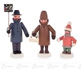 クリスマスのミニチュア Metteng?nger の父、母および子供は、 x の深さ 4 cmx9,5 cmx1,5 cm の鉱石山のクリスマス図木図の 1 つの (1995 年の) 幅 X の高さに