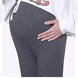 マタニティリブレギンス 3カラー 妊婦用レギパン　妊娠中の美脚スパッツ　冷え対策タイツ　スキニーパンツ　レディース　kr047 f (ブラック, M)
