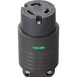明工社:明工 接地2P20A引掛コネクターボデー(L5-20)20A.125V(黒) MH8152B 型式:MH8152B