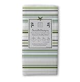 【並行輸入品】SwaddleDesigns マーキゼットおくるみブランケット ストライプ 約117cm四方 コットン100% ピュアグリーン SD-403PG