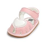 Kakakiベビー女の子PU Moccasinsゴム底Loveサンダル幼児用靴watershoes カラー: ピンク