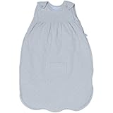 RED CASTLE Padded Baby Sleeping Bag - 2 Tog - Velours and Polka Dots - 65cm - Pearl Grey by Red Cast