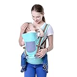 Baby Lab 多機能 抱っこひも ポリエステル 抱っこ紐 新生児 赤ちゃん ベビーキャリア 5通り おんぶ紐 ブルー