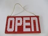 格安木製吊下両面標識「OPEN・CLOSED」
