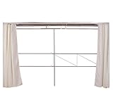 カーテン付きクローゼットロッカー ワイドタイプ ホワイト色 NJ-0355