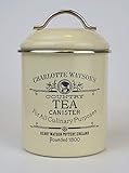 Charlotte Watson Enamel Ware Tea Tin Canister 67418 by Charlotte Watson