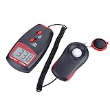 Akozon LX1010Bデジタル光度計LCDディスプレイライトメーター環境試験照度計 - 3 1/2桁LCDディスプレイ-1-1,000,000ルクス/ 20,000ルクス/ 100,000ルクス