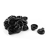 uxcell ガスストーブノブ ガスこんろ オーブンスイッチ 点火ツマミ コントロールノブ　プラスチック製グリップ　ブラック　20個入 44mm直径