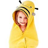 (ハニーブロッサム) HONEY BLOSSOM ベビー アニマル パイル おくるみ バスローブ 動物 お顔 と 耳 付き フード ポンチョ マント タオル地 出産祝い プレゼント A001 yell