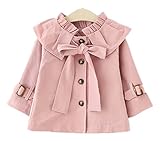 Candykids　ウインド ブレーカー フード ジャケット カッパ レイン コート 長袖 女の子 子供服　スプリングコート　キッズコート　子供服　子供コート　キッズ服　女の子服 (85cm, ピンク