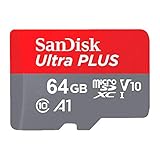 サンディスク Sandisk microSDXC 64GB Ultra Plus SD変換アダプター付属 UHS-I 80MB/s 533x　SDSQUSC-064G-ANCIA 海外パッケージ