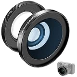 Iboolo&EooEye 2イン1 18mm HD 広角/10倍マクロ追加レンズ 40.5mm HD広角レンズ Sony ZV1F、Sony APSC ZV-E10、A5000/6000シリーズのカメラに対応