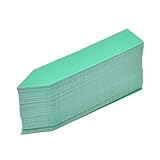 SODIAL(R) 100ｘプラスチック製植物シードラベルポットマーカー　ステークタグ 10cm x 2cm (緑）