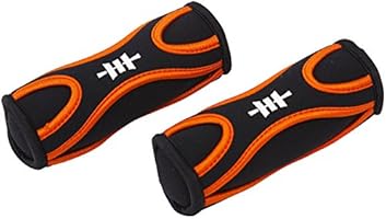 HOMETRY(ホームトライ) ソフトウォーキング ダンベル ブラック&times;オレンジ 0.3kg&times;2個 加圧トレーニングPCCS STATION監修 T005