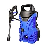 高圧洗浄機 高圧洗浄器 高圧 洗浄機 MooSoo 1400W 10500Kpa コンパクト 小型 水道直結・自吸タイプ 三つスプレーモード [洗車キット/洗剤ボトル/ タイヤ付き] 車用・外壁 50