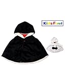 【子供服】 Kids Foret (キッズフォーレ) 黒猫・おばけ×サンタリバーシブルマント・ポンチョ S B55861