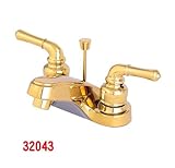 4 "バスルームシンク洗面、ポーランド真鍮仕上げ – by Plumb USA