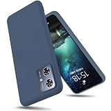 Moto G64 5G 用 ケース Moto G64y 5G 用 ケース シリコン ストラップホール付き ソフト TPU 柔らかい 薄型 耐衝撃 衝撃吸収 傷付き防止 指紋防止 さらさら手触り 持ちやすい 滑り止め ワイヤレス充電 モトローラ モト G64 5G 用カバー 青 MDY-WXPY-31-02