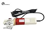 CGOLDENWALL　22mmΦ65mm電動布カッター　業務用研磨機能付き布ハサミ　厚手の布やレザー、皮、革なども簡単に切る布カット電気自動裁断機　 (220v)