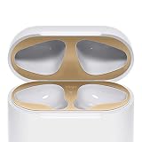elago AirPods 対応 ダストガード 金属粉 侵入防止 防塵 アクセサリー メタリックプレート 2セット [ Apple AirPods1/AirPods2 with Charging Case エアーポッズ 対応 ] DUST GUARD ゴールド