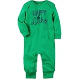 Carter's(カーターズ) ハッピーゴーラッキーSt.パトリックスデーボディスーツ グリーン ロンパース長袖 3ヶ月【並行輸入】
