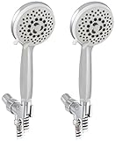 変数フロー5機能ハンドヘルドシャワーヘッドセットクローム仕上げ2 - Pack