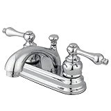 Kingston Brass KB2601AL Two Handle 4 in. Centerset Lavatory Faucet with Retail Pop-up