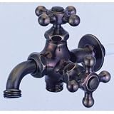オンリーワン　ガーデニング二口水栓　二口万能胴長水栓　仙徳メッキ　 HV3-FBD-MS　【水栓柱・立水栓　蛇口】