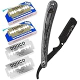 Kazakiri マタハリウッド 感動深剃り カミソリ 【プロ理容師が監修】 髭剃り 顔剃り 替刃40刃（20枚）付き 西洋剃刀 メンズ