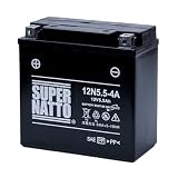 バイクバッテリー /12N5.5-4A (12N5.5-4A,Y12N5.5-4A,R12N5.5-4A 互換) バイク用バッテリー シールド型(カワサキ H2 750 Mach IV, KH250A, KH400A, KZ400C) / SUPRE NATTO（スーパーナット）