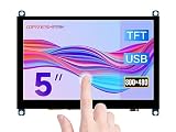 Waveshare 5インチ 静電容量式タッチスクリーン LCD スリムダウン対応 Raspberry Pi 5/4B/3B+/3A+/2B/B+/A+/Zero/Zero W/WH/Zero 2W CM3+/4 800×480解像度HDMI強化ガラスパネル Windows対応