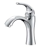 Wovier 水栓 ワンホール キッチン用 台付 黄銅 シングルレバー混合水栓 洗面 取り替え水栓蛇口 洗濯 蛇口 50cmホース*2付き
