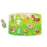 Hape(ハペ) まきばのどうぶつえん 2才以上 木製 パズル おもちゃ E1408