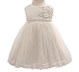 Candykidsベビードレス ベビーデイジー 結婚式 セレモニードレス フォーマルドレス 子供服 女の子 　赤ちゃん お宮参り ベビードレス フォーマルドレス 3色 (ホワイト90CM)