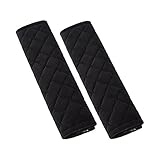 Seliyi シートベルトカバー　ショルダーパッド　ブラック　22.5 x 6.5cm　ペア入り