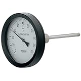 カクダイ バイメタル製温度計(アングル型) 649-909-50A