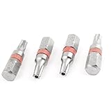 uxcell トルクスドライバービット　ドリルビット　4個　3mm　トルクスヘッド　T20　シルバートーン